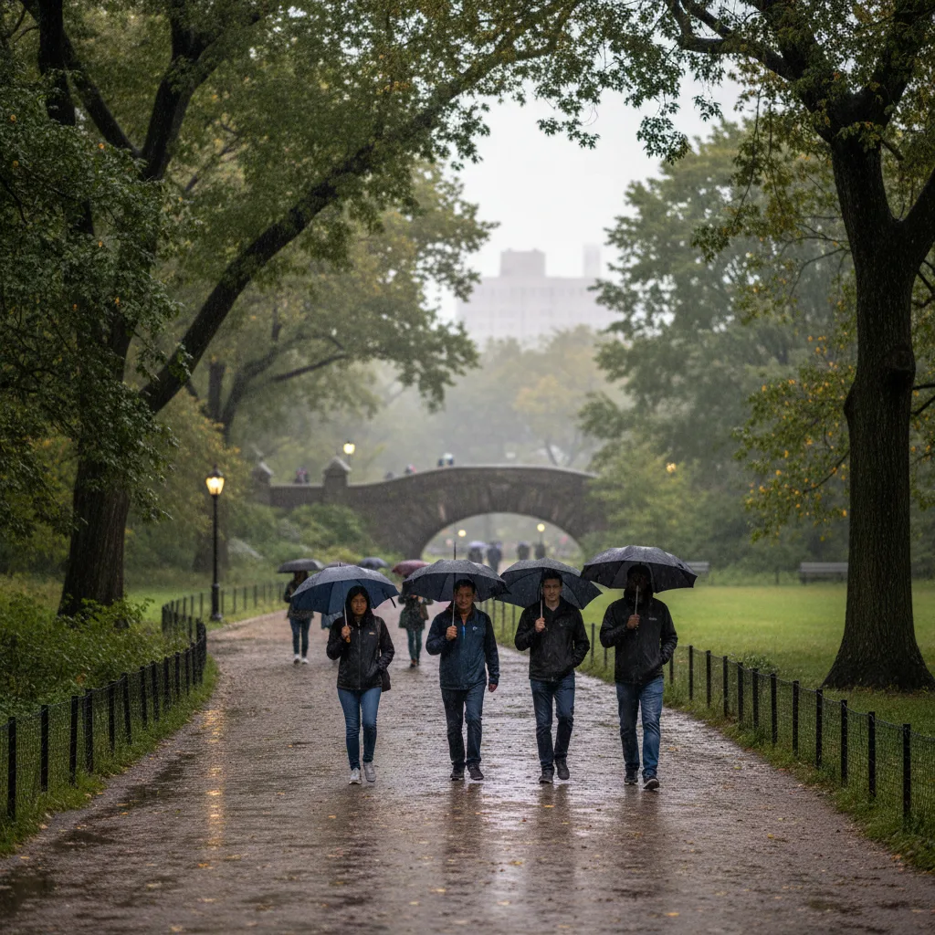 Central Park Visitors Face Intermittent Rain and Drizzle Throughout Sunday Evening – Article thumbnail