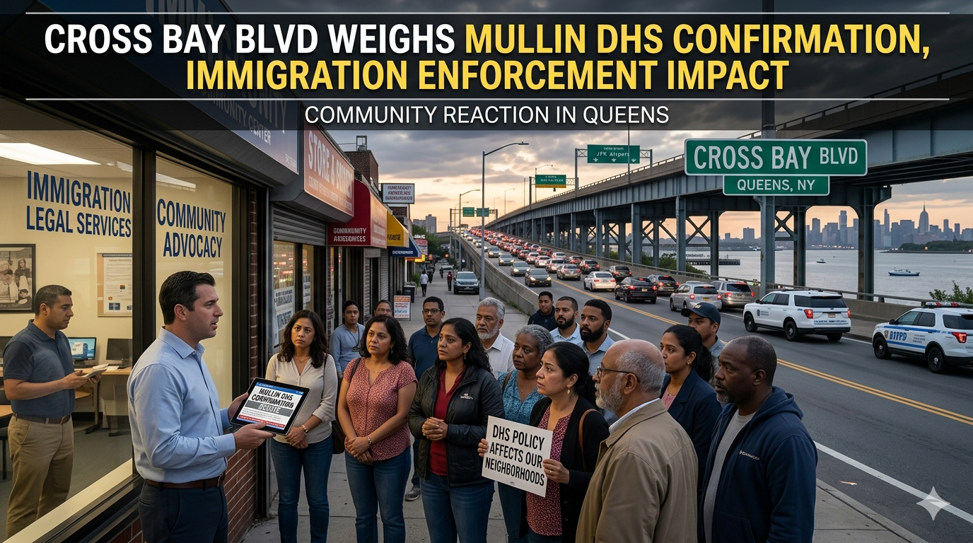 Cross Bay Blvd Weighs Mullin DHS Confirmation, Immigration Enforcement Impact – Article featured image