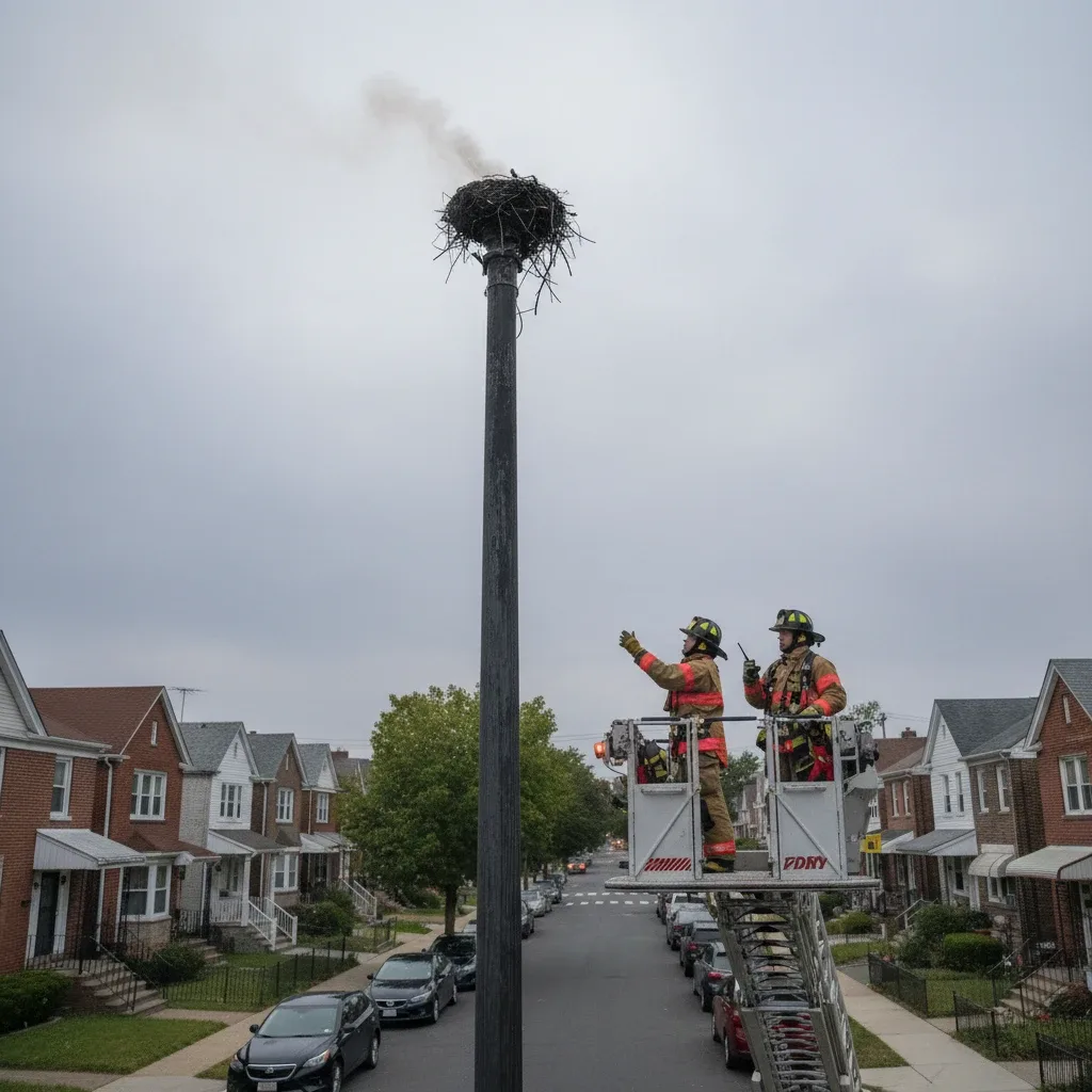Birds Nest Catches Fire atop Light Pole in Howard Beach – Article thumbnail