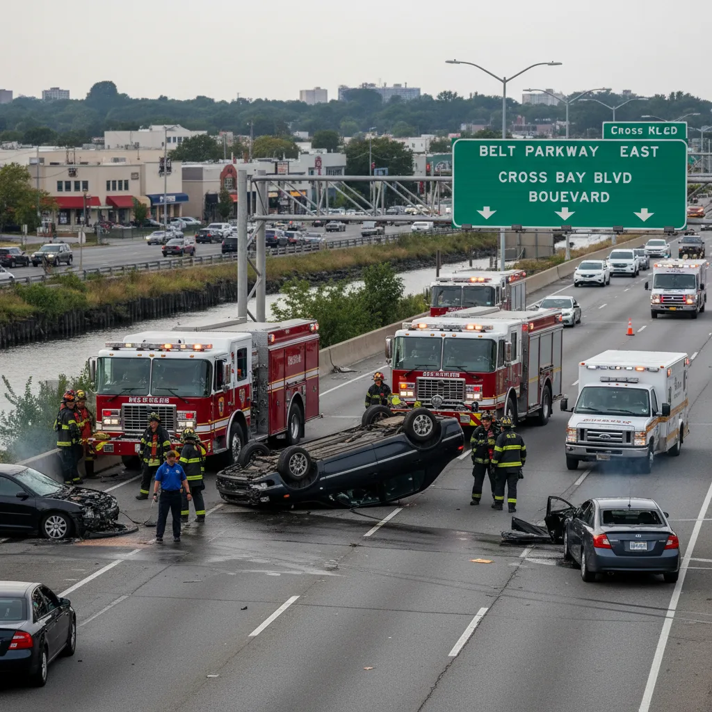 Three-Vehicle Collision Traps Occupants on Belt Parkway East, Howard Beach – Article featured image